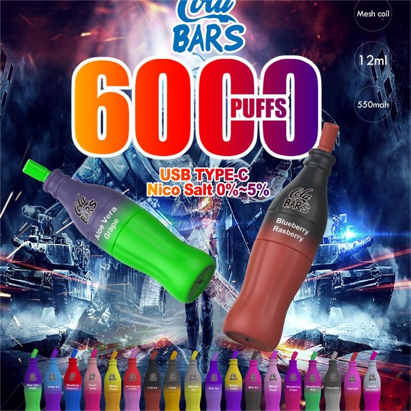 Cola Bars 6000 Puffs Одноразовое вейп-устройство